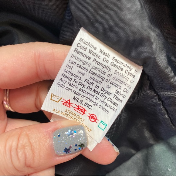 ❌SOLD🏷️Vintage 90s Nils Burgundy Floral Print Ski Jacket - Picture 15 of 15